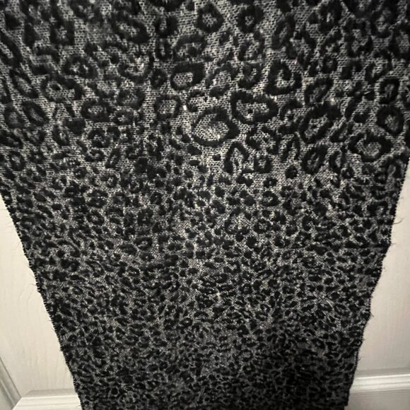 Black and Grey Leopard Scarf - Picture 2 of 5